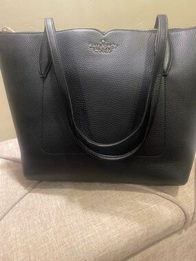kate spade Black Pebbled Leather Tote